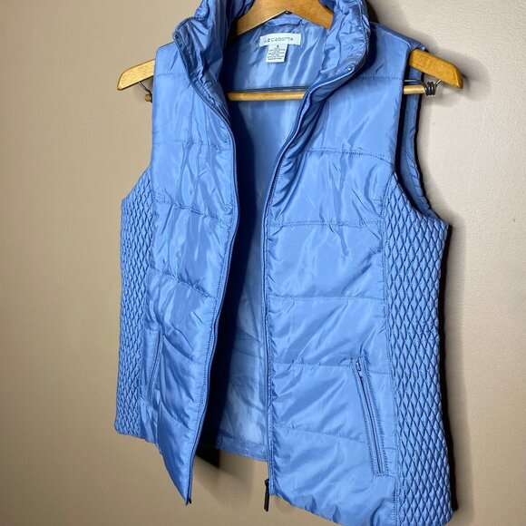 Bright Sky Blue Liz Claiborne Winter Weekend Puffer Vest - Picture 6 of 7